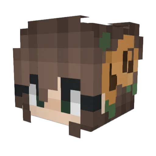 Mike61 Minecraft avatar head, 3D render