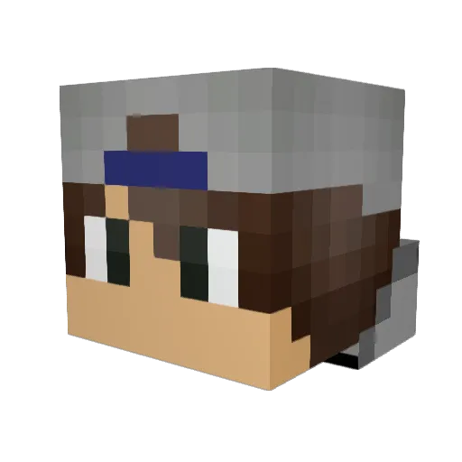MikeBryant Minecraft avatar head, 3D render