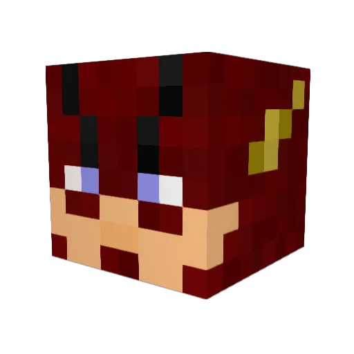 MikeBunso Minecraft avatar head, 3D render