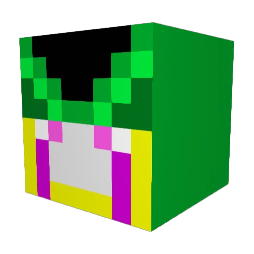MikeDaMegaMan Minecraft avatar head, 3D render