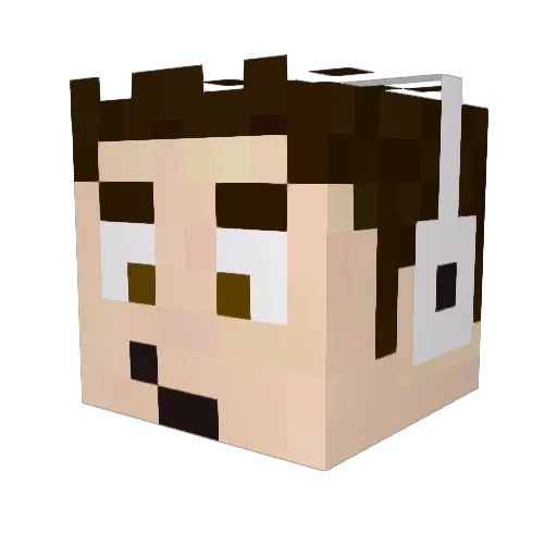 MikeDohz Minecraft avatar head, 3D render