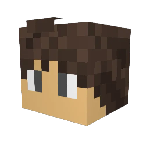 MikeFla Minecraft avatar head, 3D render