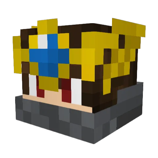 MikeGamex Minecraft avatar head, 3D render