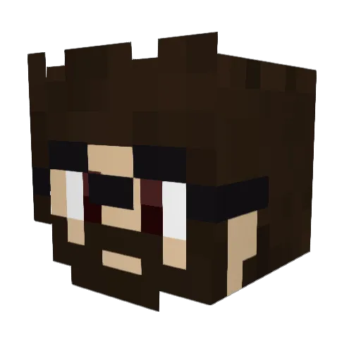 MikeGunan Minecraft avatar head, 3D render