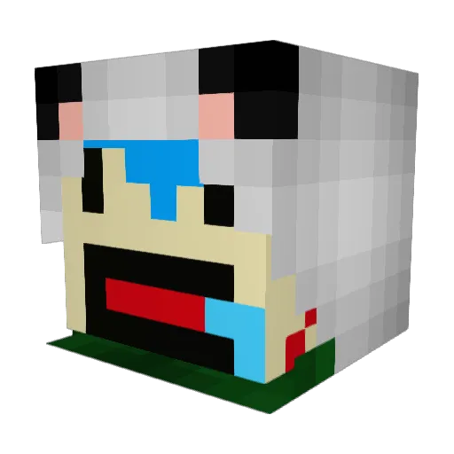 MikeIndie Minecraft avatar head, 3D render