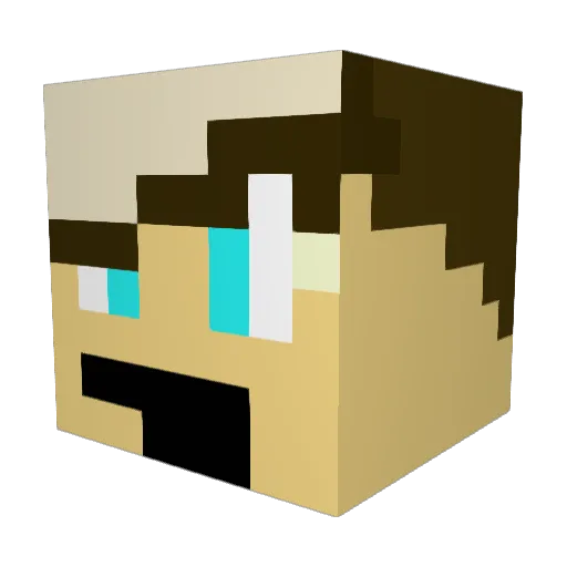 MikeKNo Minecraft avatar head, 3D render