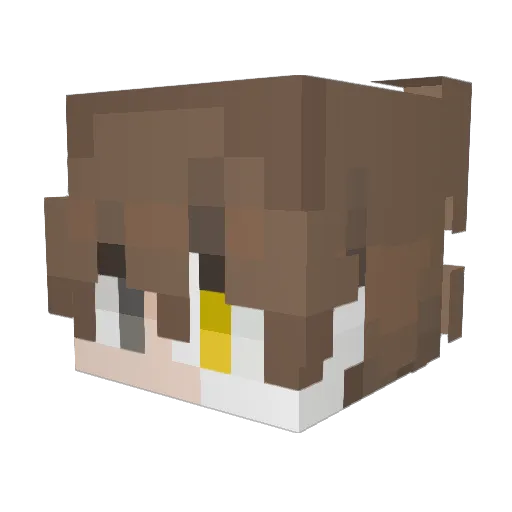 MikeLlamma Minecraft avatar head, 3D render