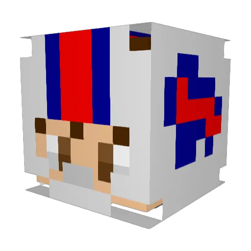 MikeLucci Minecraft avatar head, 3D render