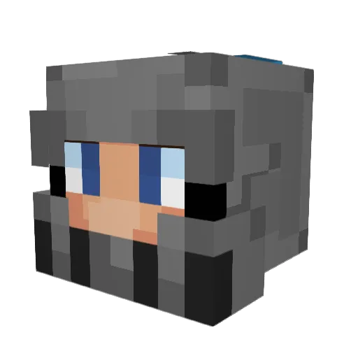 MikeMK64 Minecraft avatar head, 3D render
