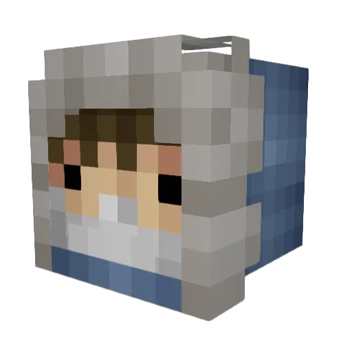 MikeMikeCool Minecraft avatar head, 3D render