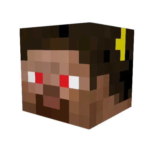 MikeOhMyGod Minecraft avatar head, 3D render