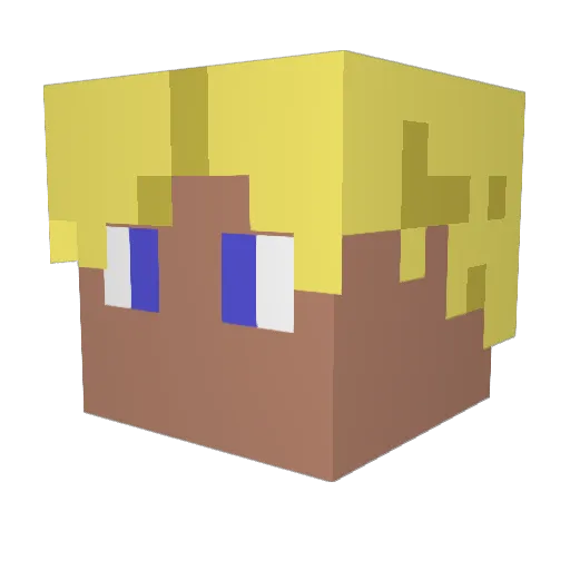 MikeOns Minecraft avatar head, 3D render
