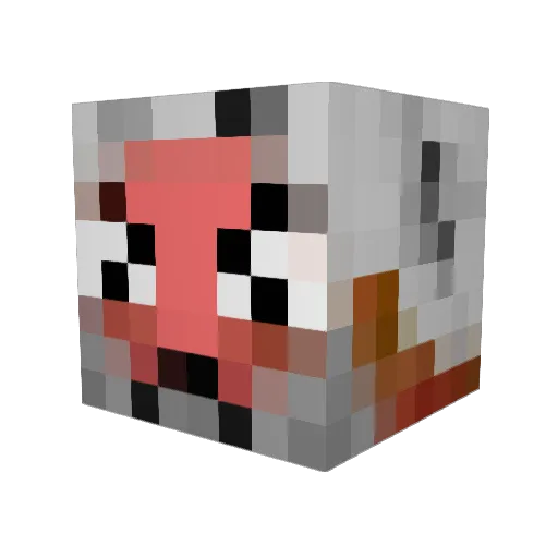 MikePackson Minecraft avatar head, 3D render