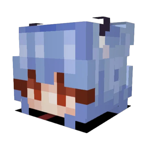 MikePance Minecraft avatar head, 3D render