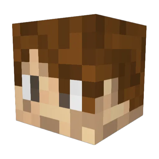 MikeRoller Minecraft avatar head, 3D render