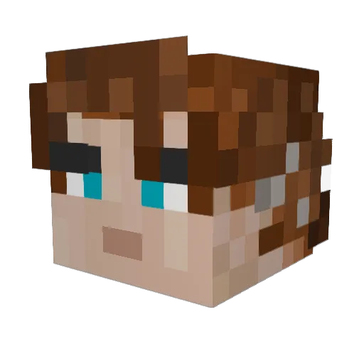 MikeVils_YT Minecraft avatar head, 3D render