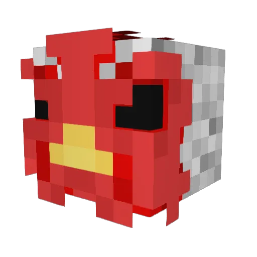 MikeWaz Minecraft avatar head, 3D render