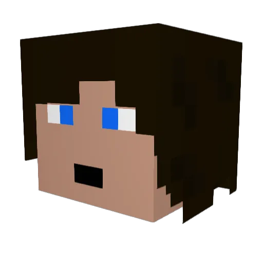 Mike_FoxHD Minecraft avatar head, 3D render