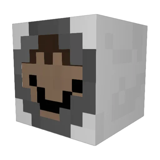 Mikeismyname Minecraft avatar head, 3D render