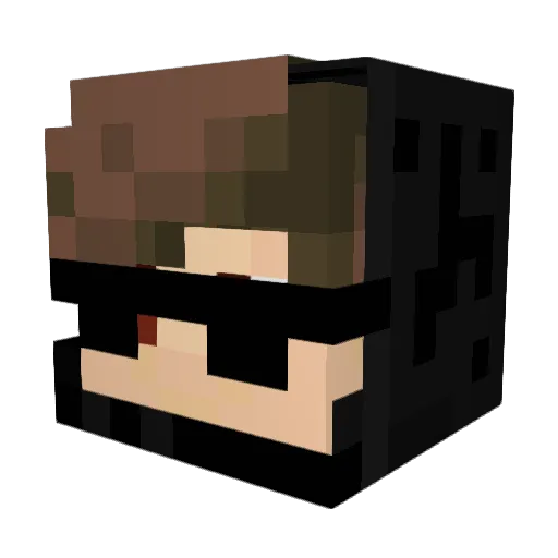 Mikejer Minecraft avatar head, 3D render