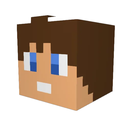Mikejlo Minecraft avatar head, 3D render