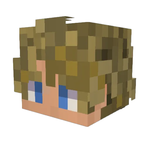 Mikekebo Minecraft avatar head, 3D render