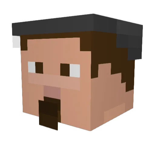 MikelGomez Minecraft avatar head, 3D render