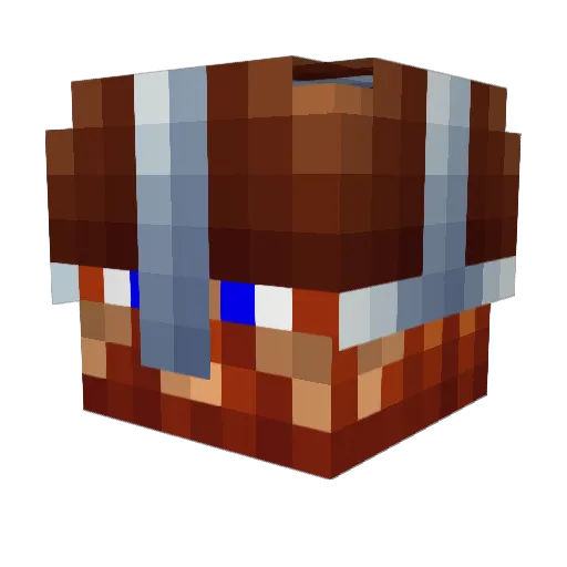 MikelTheRed Minecraft avatar head, 3D render