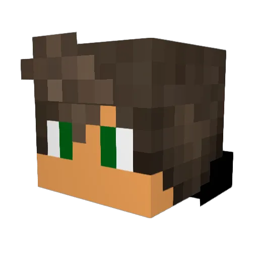 Mikel_ Minecraft avatar head, 3D render