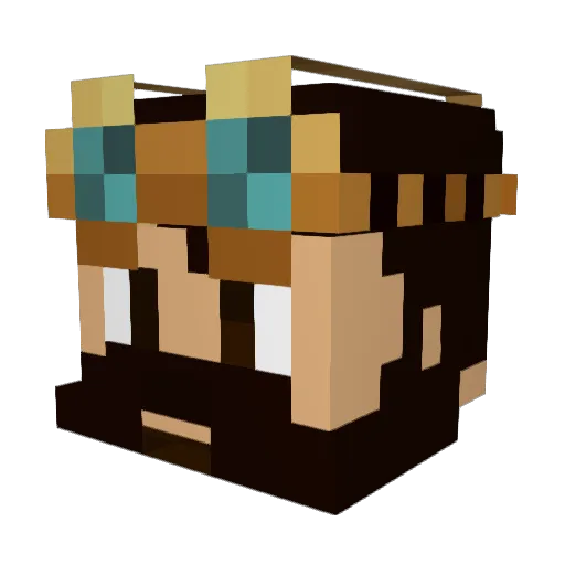 Mikeldor Minecraft avatar head, 3D render