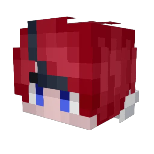 Mikelioooo Minecraft avatar head, 3D render