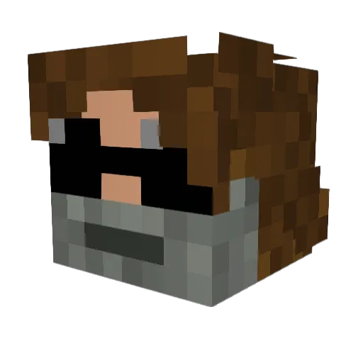Mikelittlemen Minecraft avatar head, 3D render