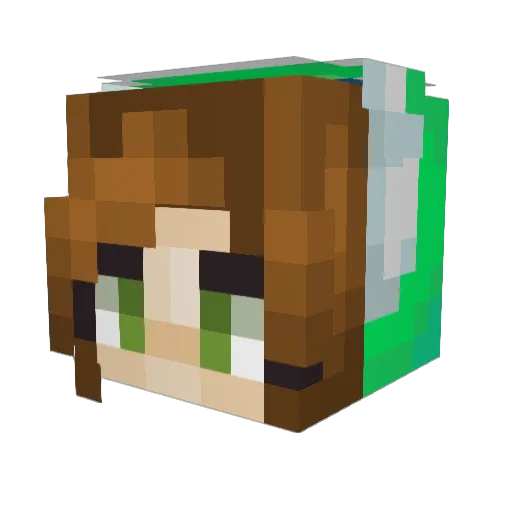 Mikelle96 Minecraft avatar head, 3D render