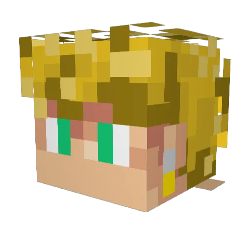 Mikelo06 Minecraft avatar head, 3D render