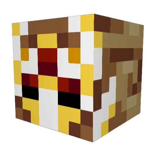 MikemaTabs Minecraft avatar head, 3D render