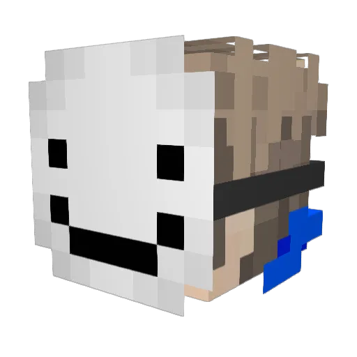 Mikeman24 Minecraft avatar head, 3D render