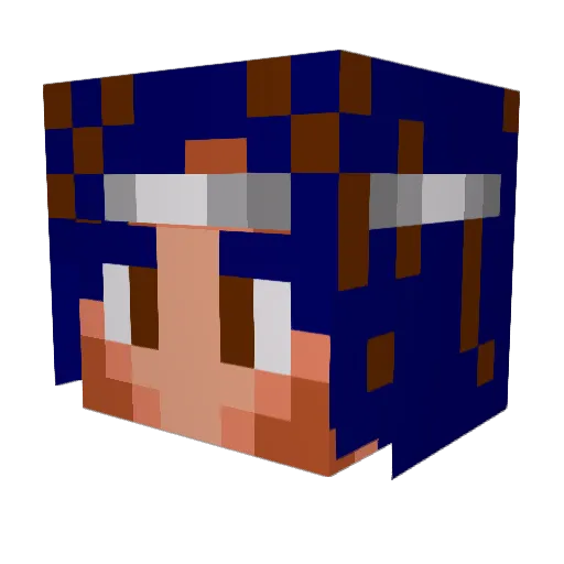 Mikemaximum Minecraft avatar head, 3D render