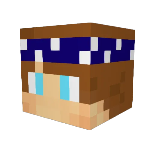 Mikenator2000 Minecraft avatar head, 3D render