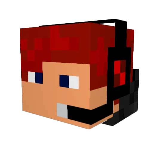 Mikeonator Minecraft avatar head, 3D render