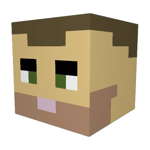 Mikeoxlong_420 Minecraft avatar head, 3D render