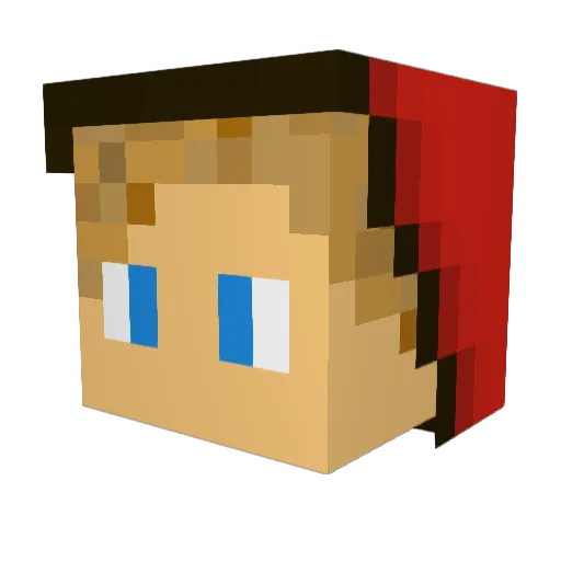 Mikepluis Minecraft avatar head, 3D render