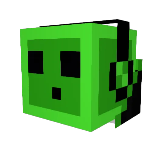 Mikepop4 Minecraft avatar head, 3D render