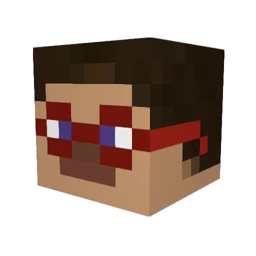 Miker_SS Minecraft avatar head, 3D render