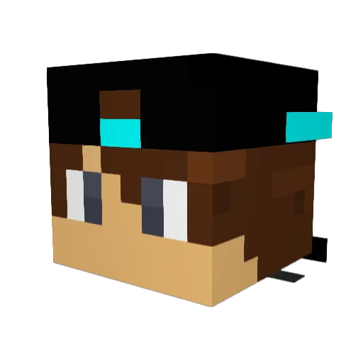 MikesPlayz Minecraft avatar head, 3D render
