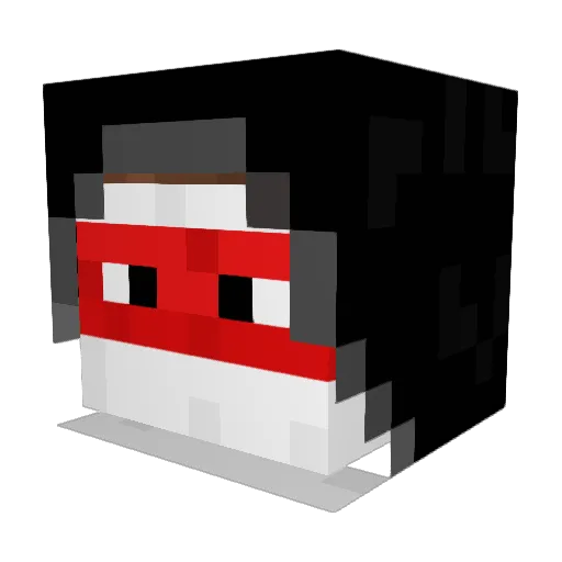 Mikesnl Minecraft avatar head, 3D render
