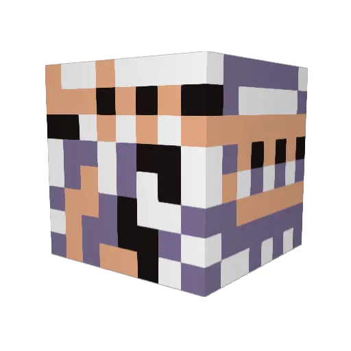 Mikethebass Minecraft avatar head, 3D render