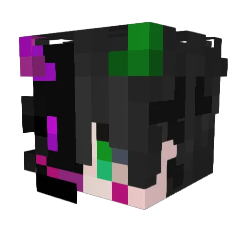 Mikeuu Minecraft avatar head, 3D render