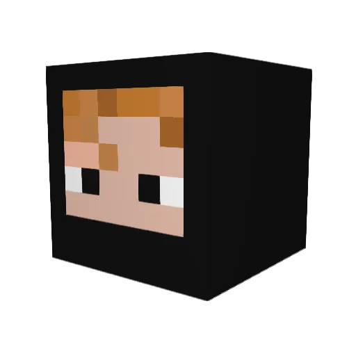 Mikevanzon Minecraft avatar head, 3D render