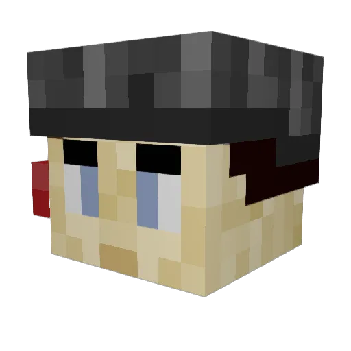 MikeyDoug Minecraft avatar head, 3D render