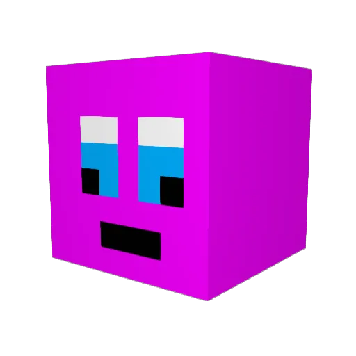 MikeyFREAKINGv Minecraft avatar head, 3D render